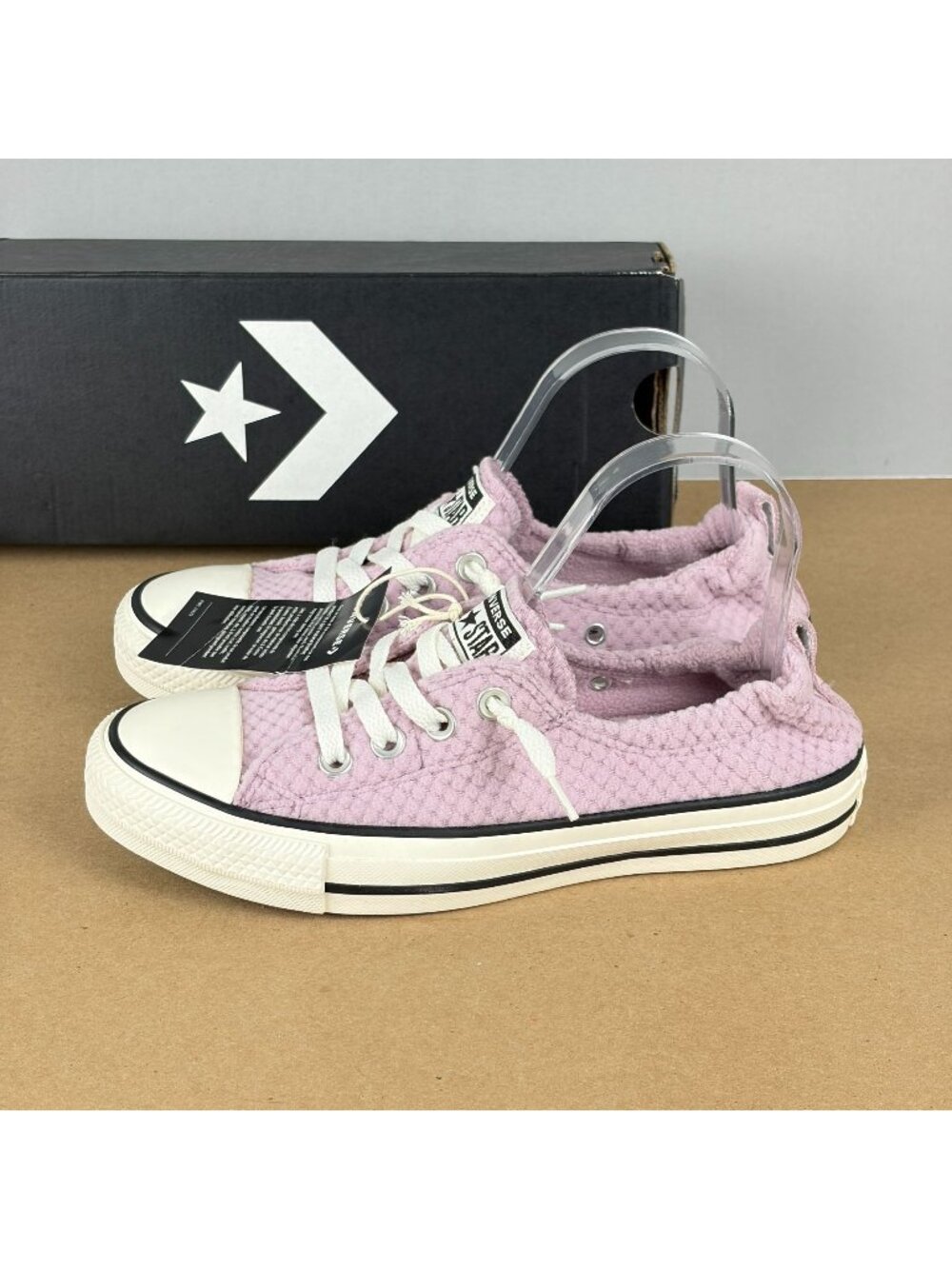 Converse Chuck Taylor All Star Shoreline Faux Fur Sneakers Womens 7 Violet White